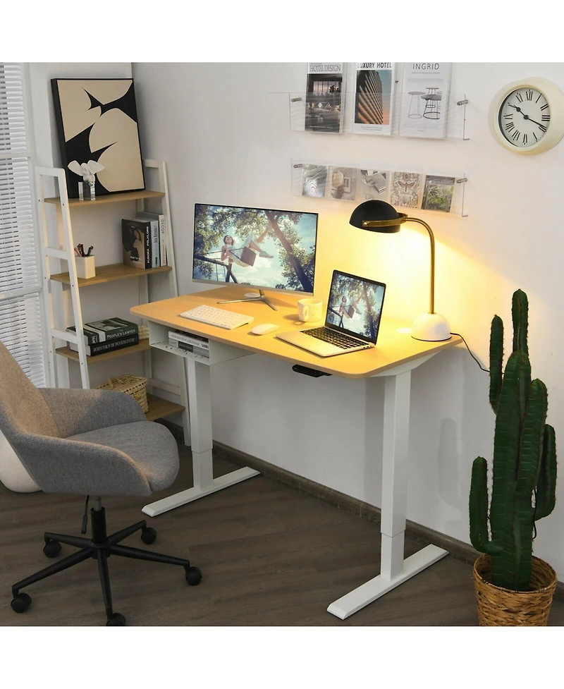 48 Inches Electric Standing Adjustable Desk with Control Panel and Usb Port
