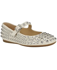 Guess Women's Kalidal Rhinestone Mary Jane Ballet Flats