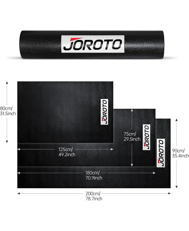 Joroto Exercise Equipment Mat - Treadmill Mat, Exercise Bike Mat, Fitness Mat, Elliptical Mat, Jump Rope Mat, Gym Mat, Rowing Machine Mat (Large