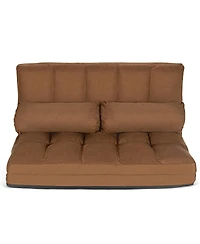 6-Position Foldable Floor Sofa Bed with Detachable Cloth Cover