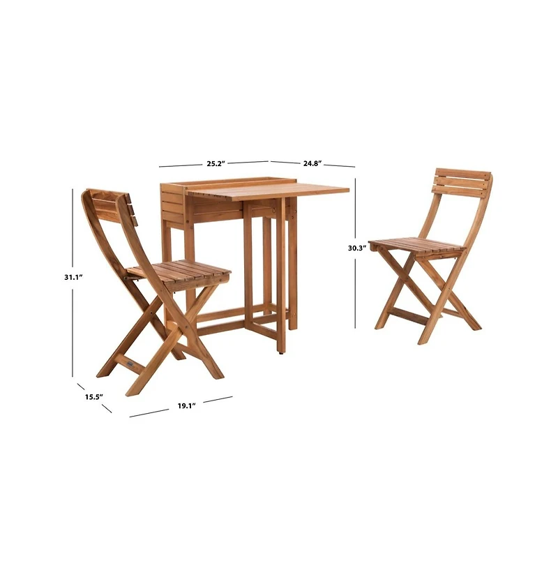 Walten Flower Shelf Outdoor Bistro Set