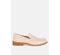 Corleone Pleather Stacked Heel Loafers Women