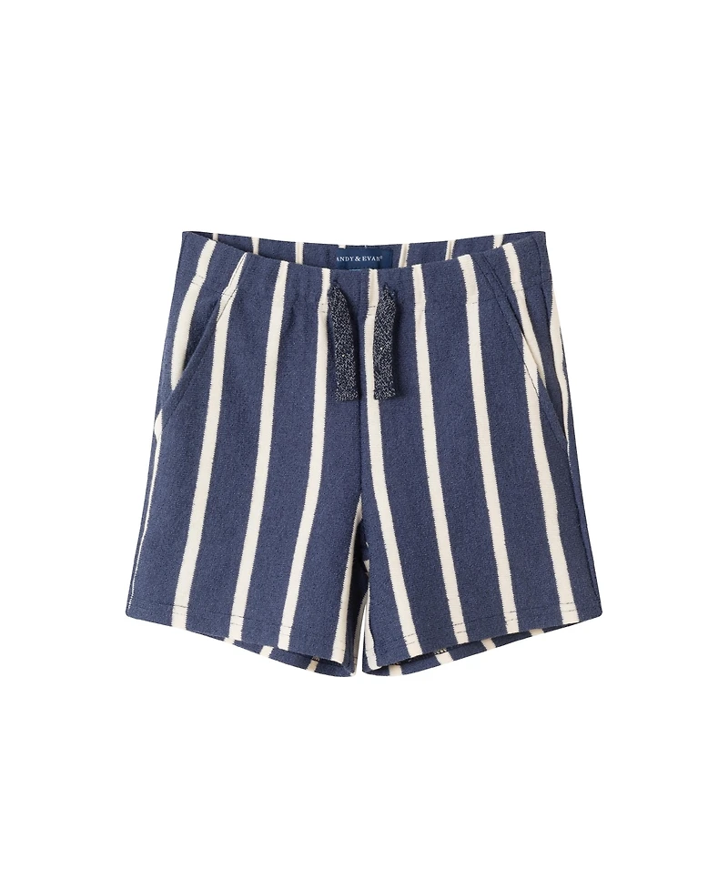 Andy & Evan Toddler Boys Toddler/Child Palm Stripe Print Linen Buttondown Set