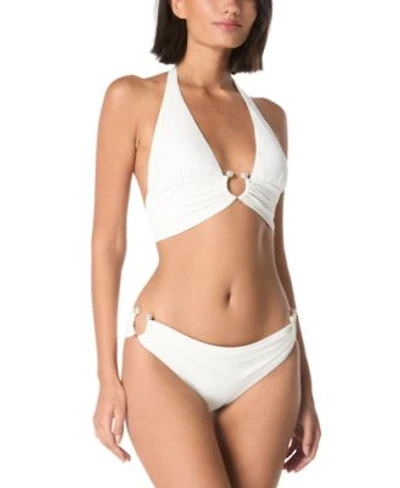 Carmen Marc Valvo Womens Halter O Ring Bikini Top Bottoms