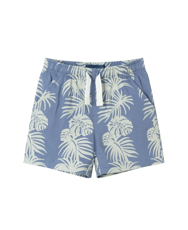 Andy & Evan Toddler Boys Toddler/Child Palm Stripe Print Linen Buttondown Set