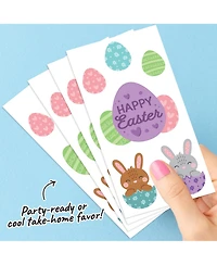 Spring Easter Bunny Tattoos, Colorful Eggs Party Favors (12 Sheets of 6 styles)