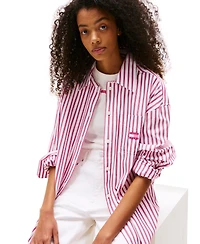 Tommy Jeans Women's Cotton Oversized Mini Shirt Dress