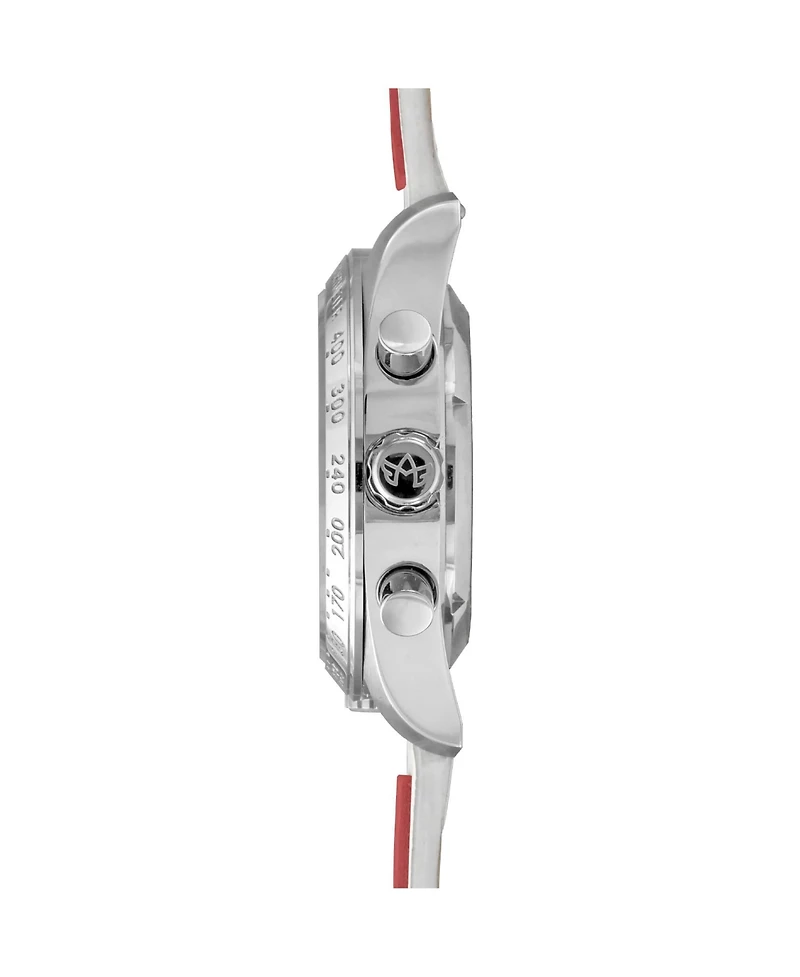 Abingdon Co. Women's Jordan Chronograph Multifunctional Victory Red Leather Strap Watch, 40mm