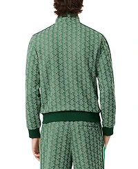 Lacoste Men's Zip-Front Pattern Blocked Sweatshirt