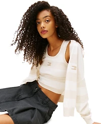 Tommy Jeans Women's Cotton Canvas Pleated Mini Skirt