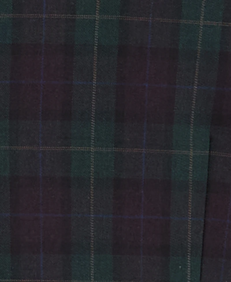 Bar Iii Men's Slim-Fit Green & Burgundy Plaid Suit Separate Vest, Macy's Exclusive