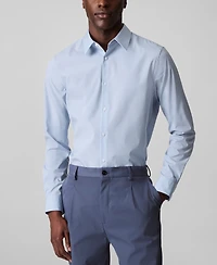 Calvin Klein Men's Slim Fit Supima Stretch Long Sleeve Button-Front Shirt