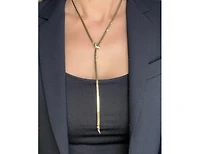 Snake Y Necklace with Cubic Zirconia Details