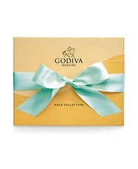 Godiva Assorted Milk Chocolate Gift Box with Aqua Ribbon, 18 Pieces