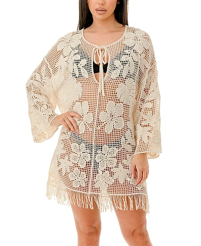 Marcus Adler Women's Crochet Swim Cover-Up Dress