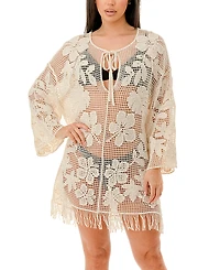 Marcus Adler Women's Crochet Swim Cover-Up Dress