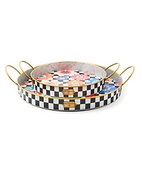 Mackenzie-Childs Dolce Vita Serving Trays, Set of 2