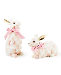 Mackenzie-Childs Rosy Check Standing Bunny Figurine