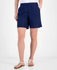 Charter Club Women's High-Rise Wide-Leg Shorts, Exclusively at Macy's