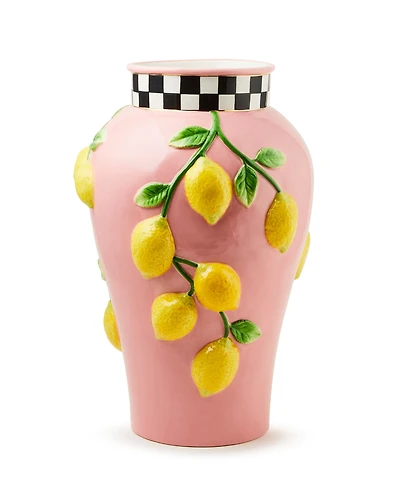 Mackenzie-Childs Tutti Frutti Lemon Vase