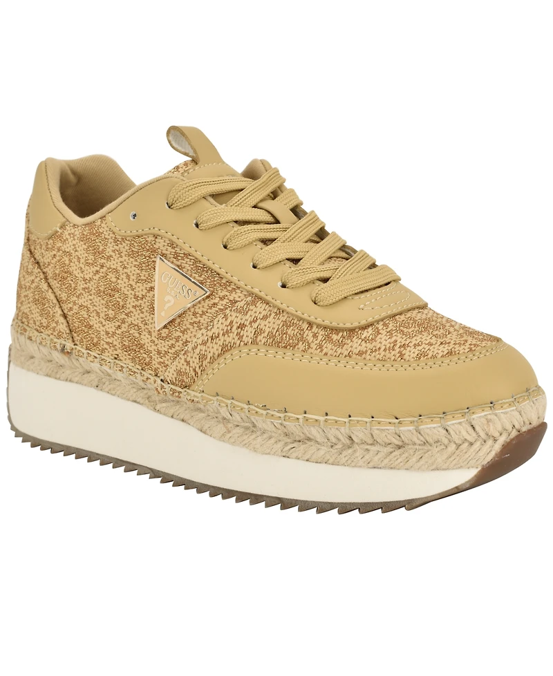 Guess Women's Stefen Lace-Up Platform Espadrille Sneakers