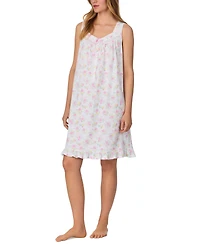 Eileen West Women's Cotton Sleeveless Floral Nightgown