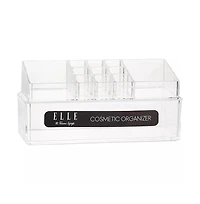 Stackable Cosmetic Organizer with 11 Compartments & Drawer Section, Clear Acrylic Vanity Organizer for Skincare, Lipsticks and Other Cosmetics
