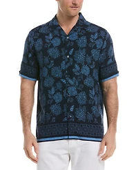 Cubavera Men's Classic-Fit Textured Paisley Button-Down Camp Shirt