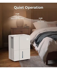 Cowsar 2500sq.ft Multifunctional Dehumidifier, 22-Pint, Drain Hose, Smart Humidity Ctrl
