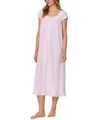 Eileen West Women's Cotton Cap-Sleeve Long Nightgown