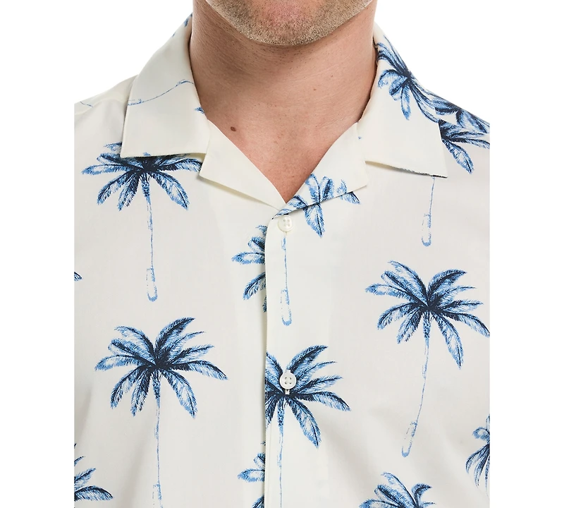 Cubavera Men's Palm Tree Print Short-Sleeve Button-Down Shirt