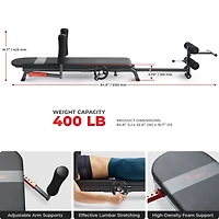 Sunny Health & Fitness Adjustable Stretch and Decompression Table