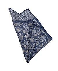 Elizabetta Men's Enzo - Double Sided Silk Pocket Square for Men