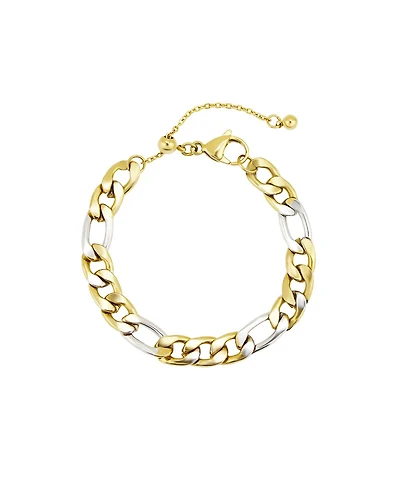 Two-Tone Chain Bracelet in Stainless Steel