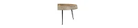 Round Coffee Table – Handcrafted Wood Top with Elegant Carved Edge