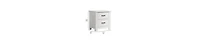 Nightstand with 2 Drawers and Black Handles for Bedroom Storage