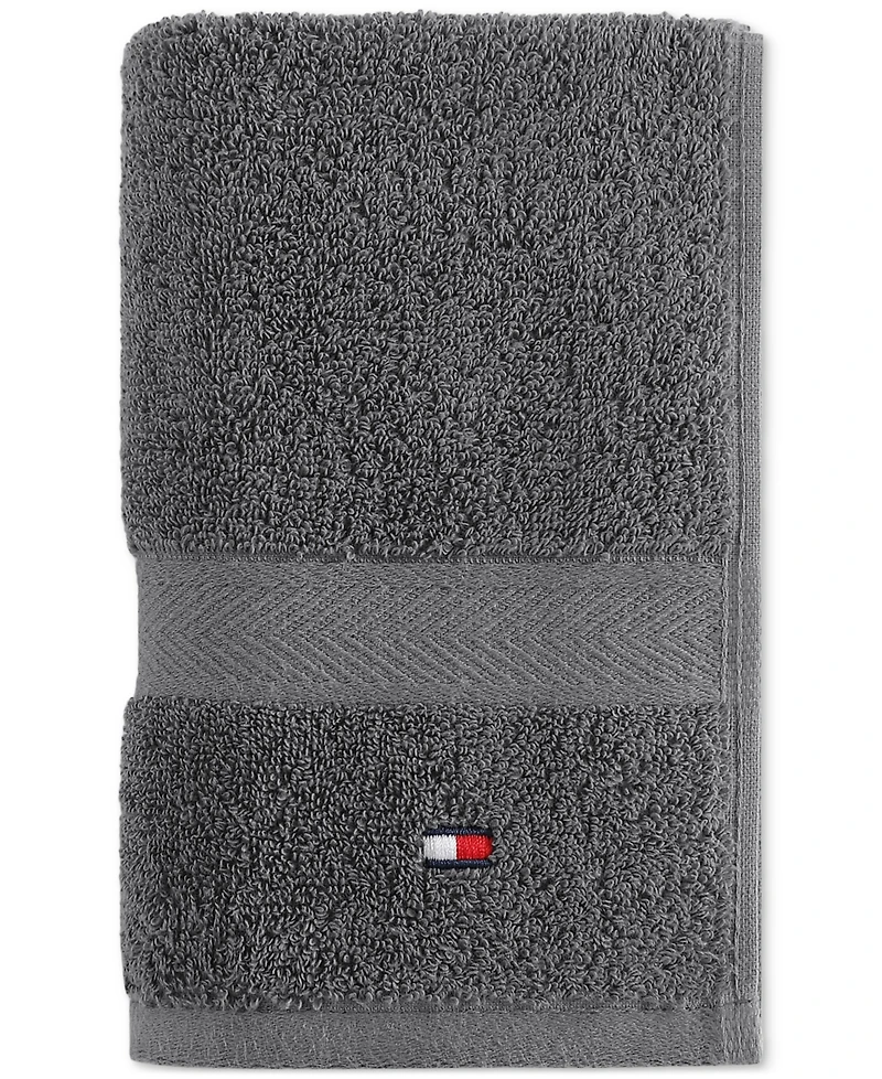 Tommy Hilfiger Home Modern American Solid Cotton Hand Towel, 16" x 26"