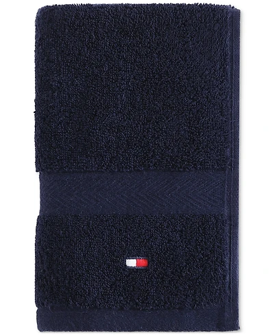 Tommy Hilfiger Home Modern American Solid Cotton Hand Towel, 16" x 26"