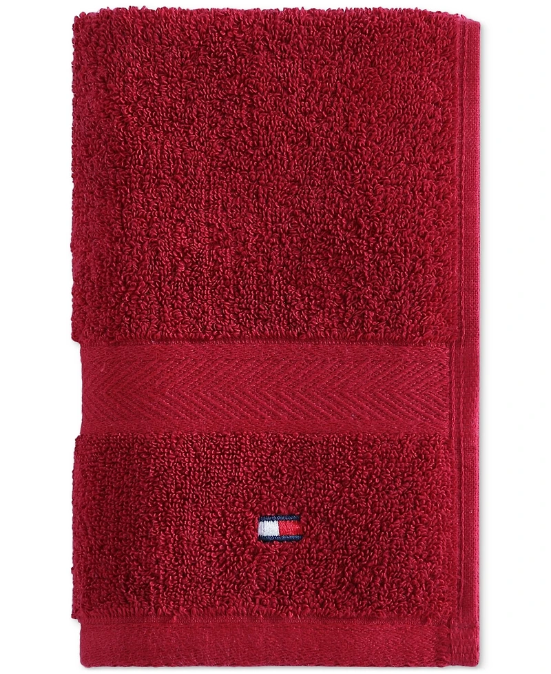 Tommy Hilfiger Home Modern American Solid Cotton Hand Towel, 16" x 26"