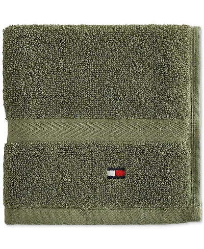 Tommy Hilfiger Home Modern American Solid Cotton Washcloth, 13" x