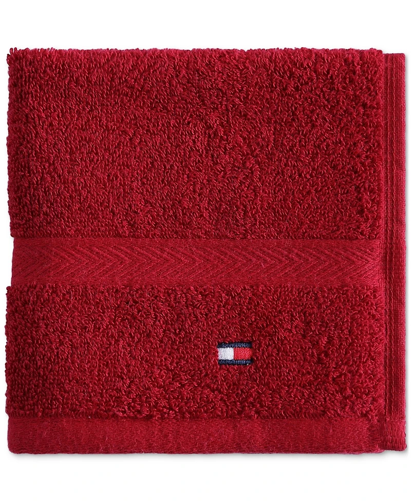 Tommy Hilfiger Home Modern American Solid Cotton Washcloth, 13" x