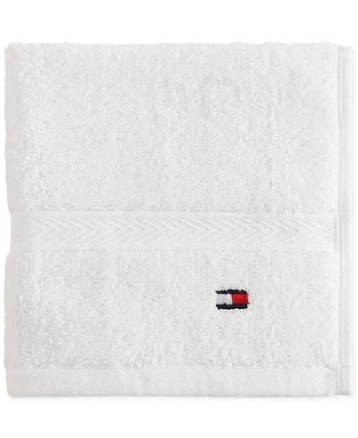 Tommy Hilfiger Home Modern American Solid Cotton Washcloth, 13" x