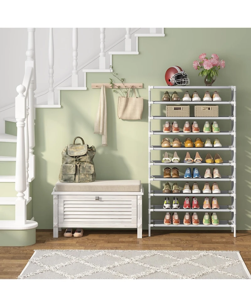 Tribesigns 10 Tiers Shoe Rack, Large Capacity Shoe Organizer, Shoe Shelf for 50 Pair, Large Shoe Rack