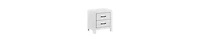 2-Drawer Nightstand – Sleek Design with Nickel Handles