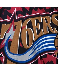 Mitchell & Ness Men's Black Philadelphia 76Ers Jumbotron 2.0 Sublimated Shorts