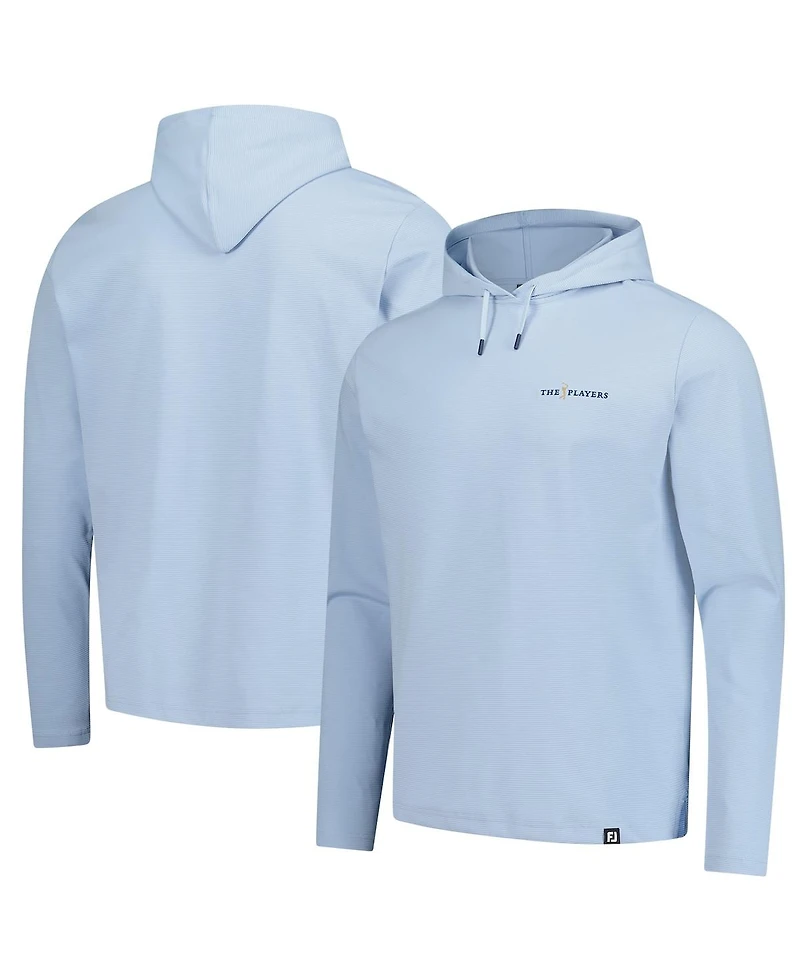 FootJoy Men's Light Blue The Players Ottoman Jacquard Pullover Hoodie