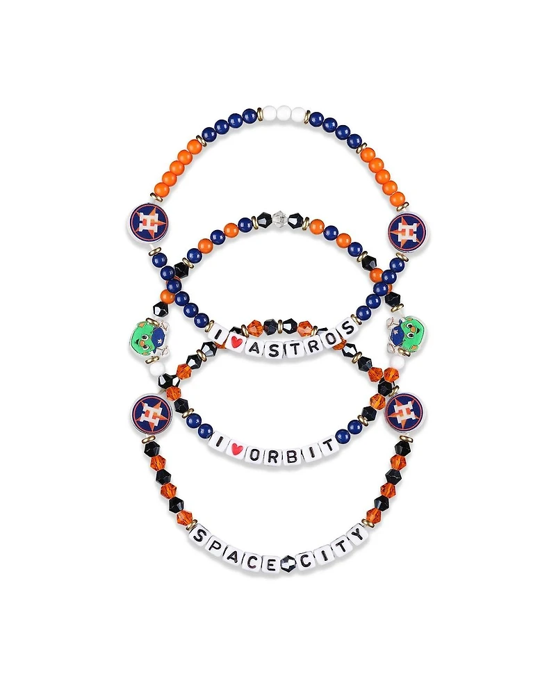 Foco Houston Astros Friendship Bracelet, Set of 3