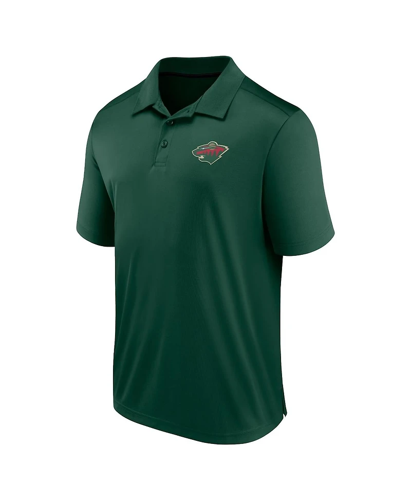 Fanatics Men's Green Minnesota Wild Polo Shirt