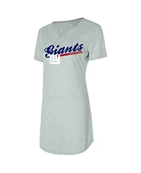 Concepts Sport Women's Gray New York Giants Petition Knit Nightshirt