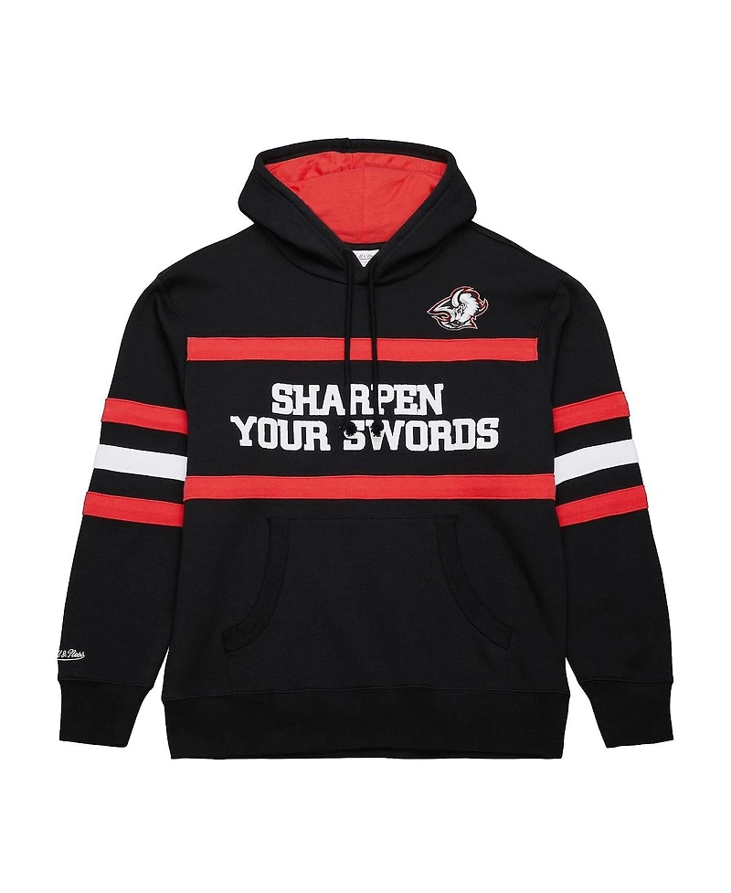 Mitchell & Ness Men's Black Buffalo Sabres Head Coach Slogan Pullover Hoodie